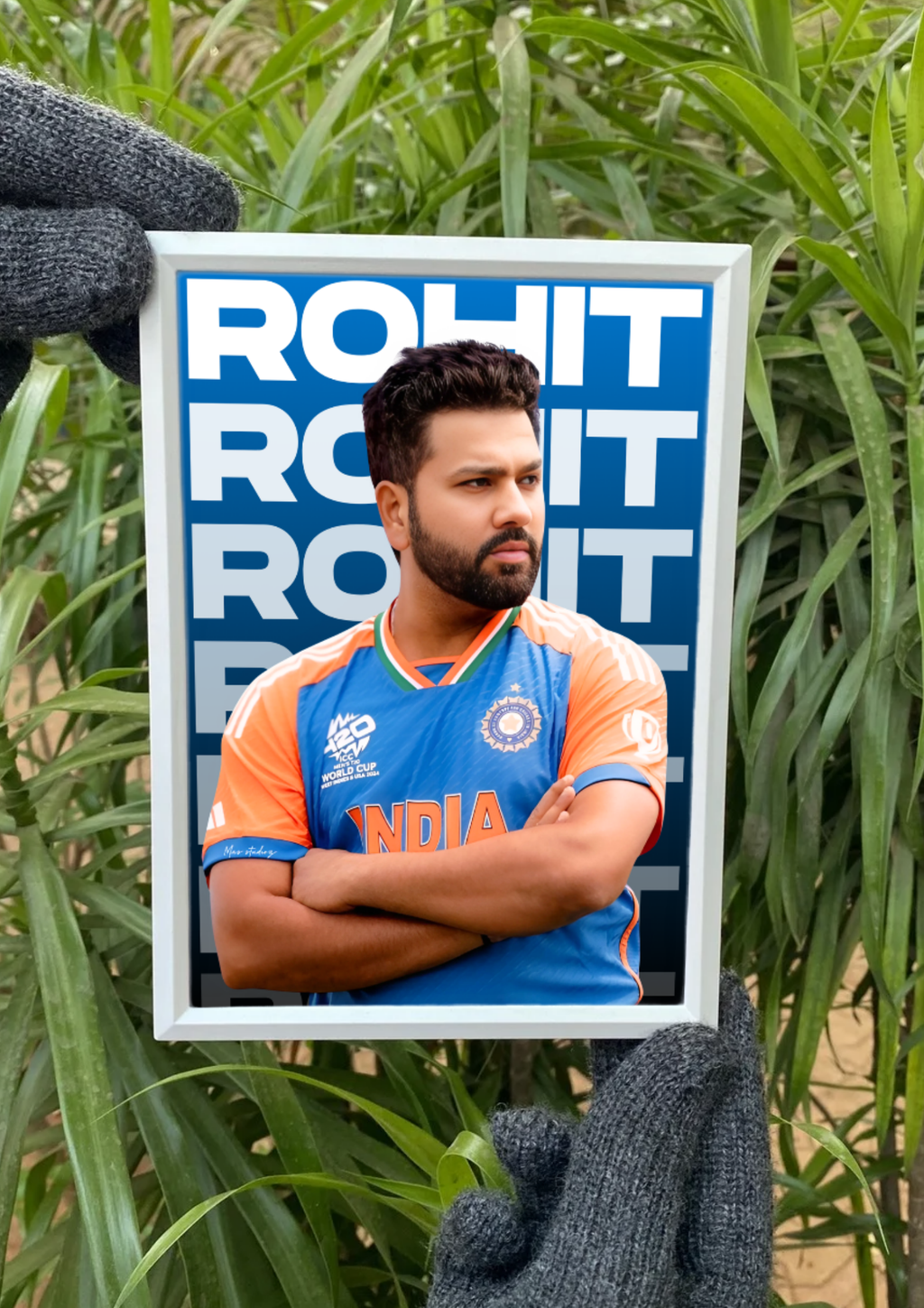 Rohit Sharma x Hitman Insta Frame | Aesthetic Insta Frame