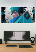 Sasuke Uchiha | Anime Poster | Split Design Poster 
