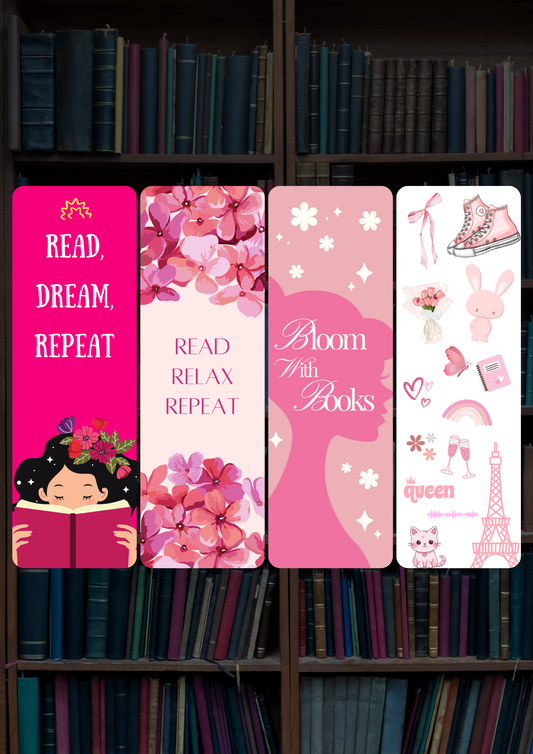 Set Of 4 Aesthetic Bookmark Combo #6 | Bookmark