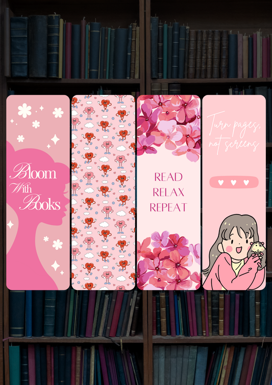 Set Of 4 Aesthetic Bookmark Combo #7 | Bookmark