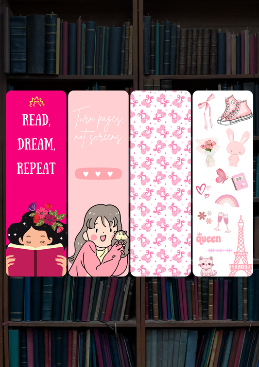 Set Of 4 Aesthetic Bookmark Combo #8 | Bookmark