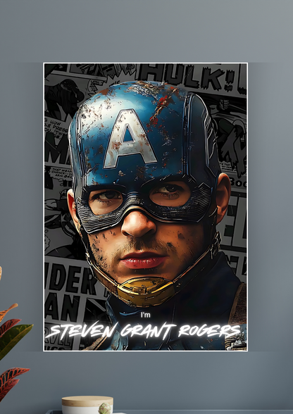 Steve Grant Rogers Poster | Captain America | Marvel Posters 