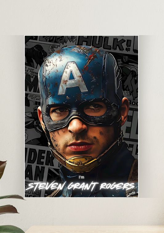 Steve Grant Rogers Poster | Captain America | Marvel Posters 