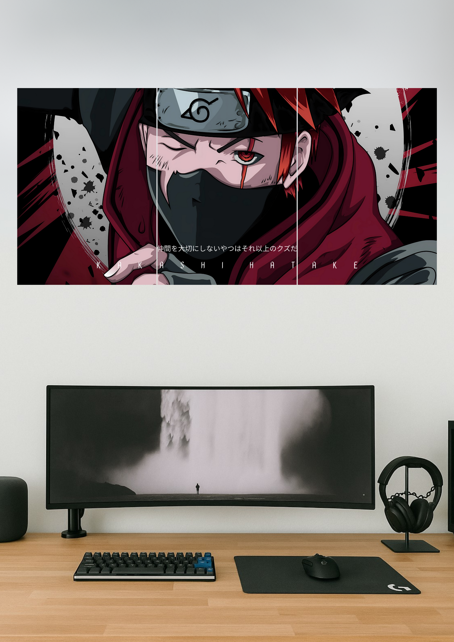 THE KAKASHI HATAKE | Anime Poster | Split Design Poster 