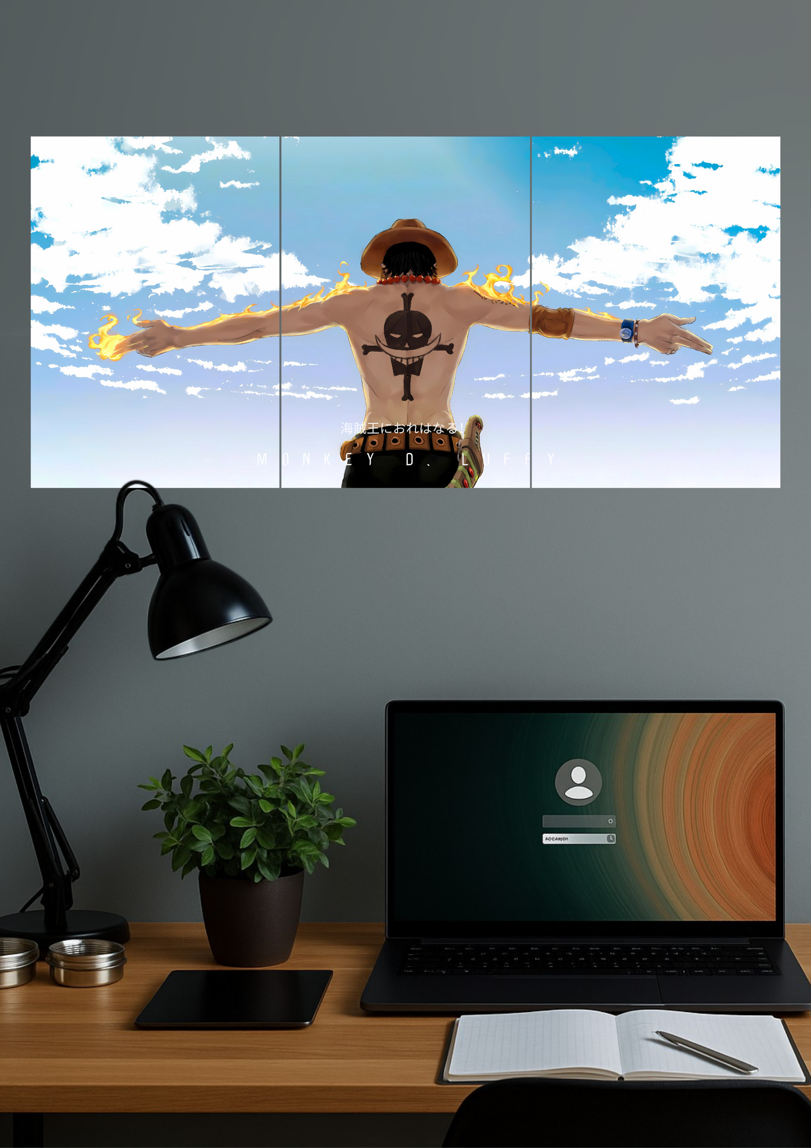 THE MONKEY D. LUFFY #02 | Anime Poster | Split Design Poster 