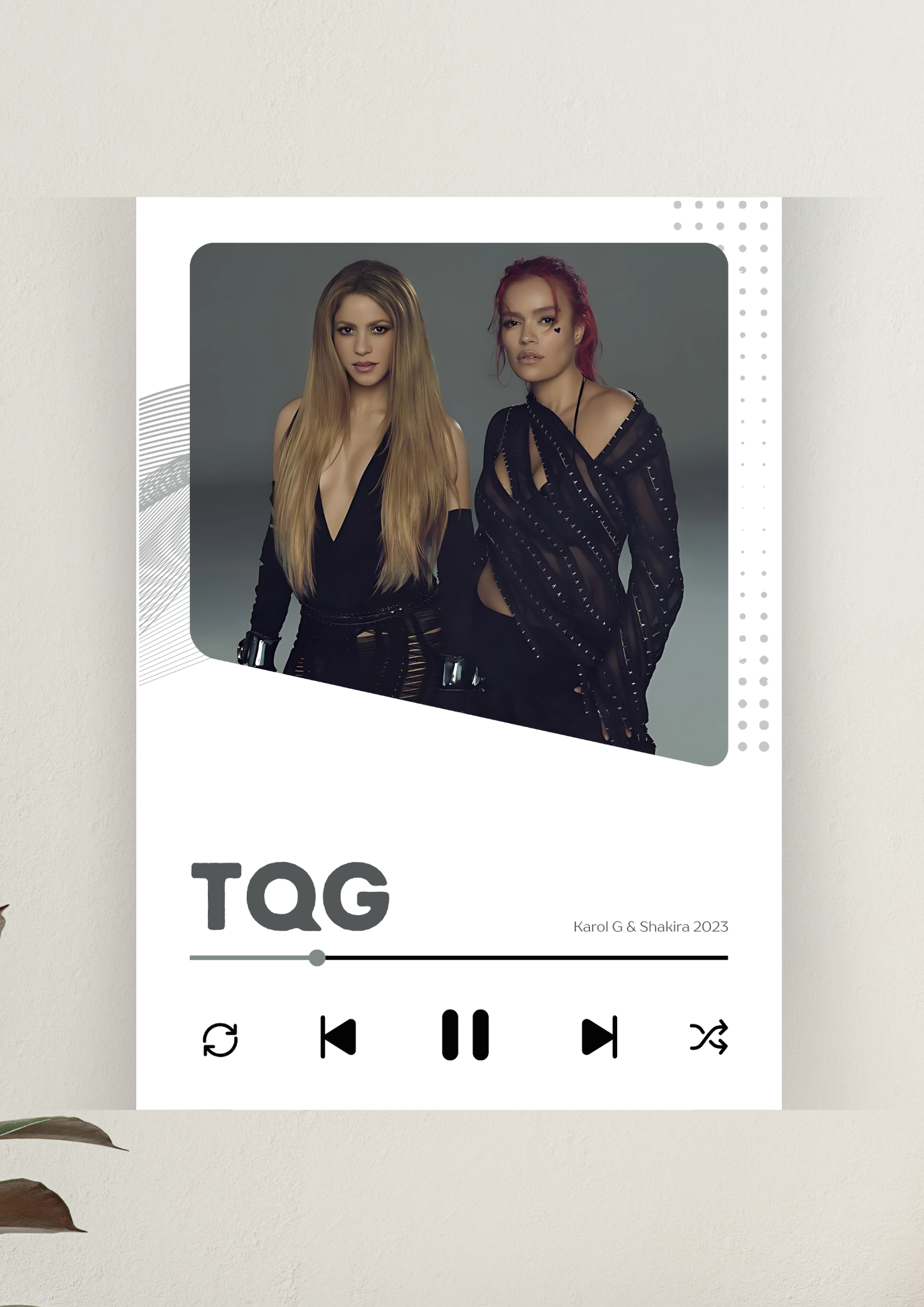 TQG x Karol G and Shakira Song Poster | Music Poster