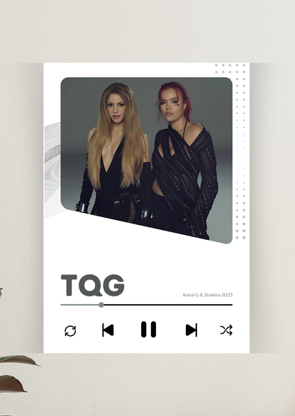TQG x Karol G and Shakira Song Poster | Music Poster