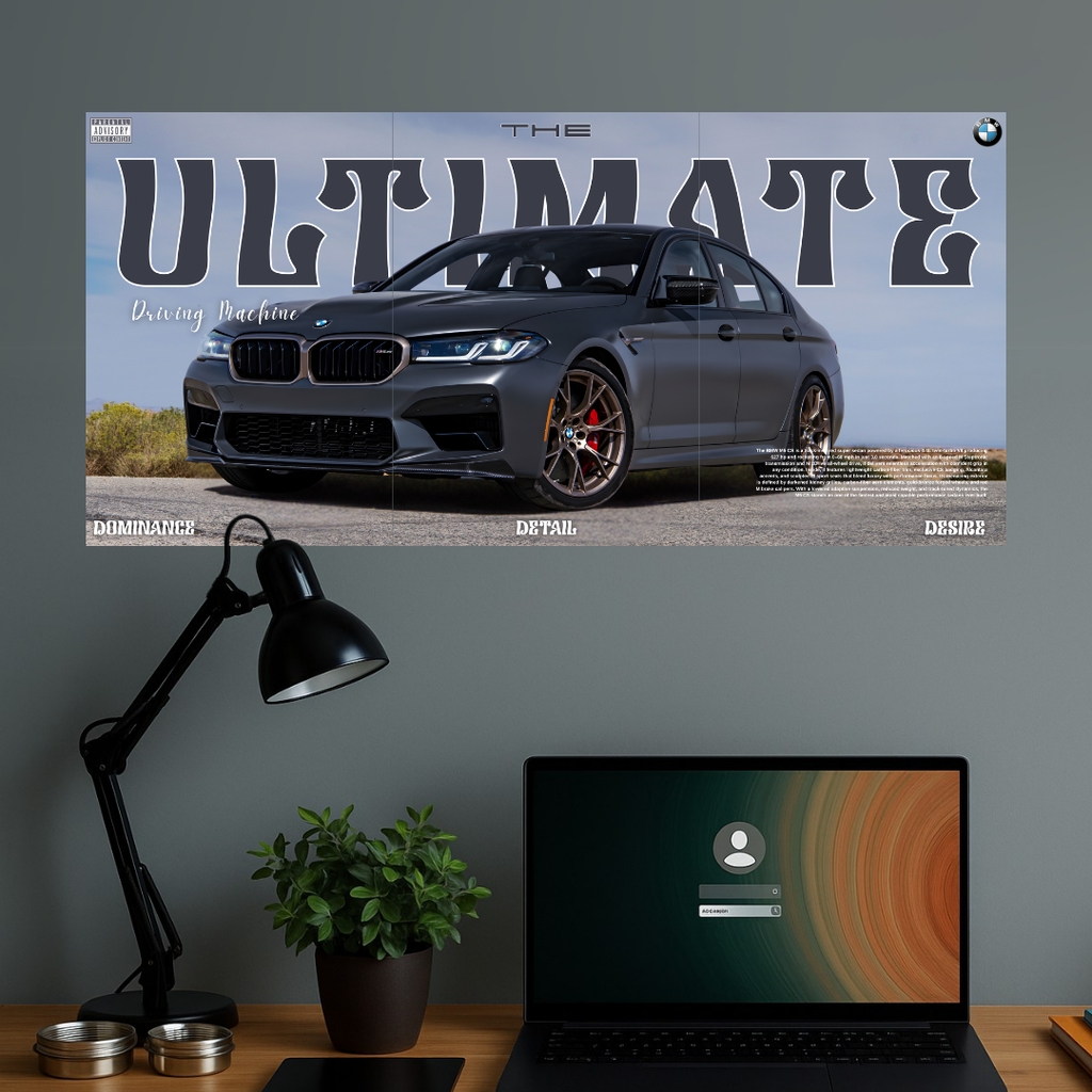 The Dominator x 2022 BMW M5 CS | Set of 3 Split Design Poster
