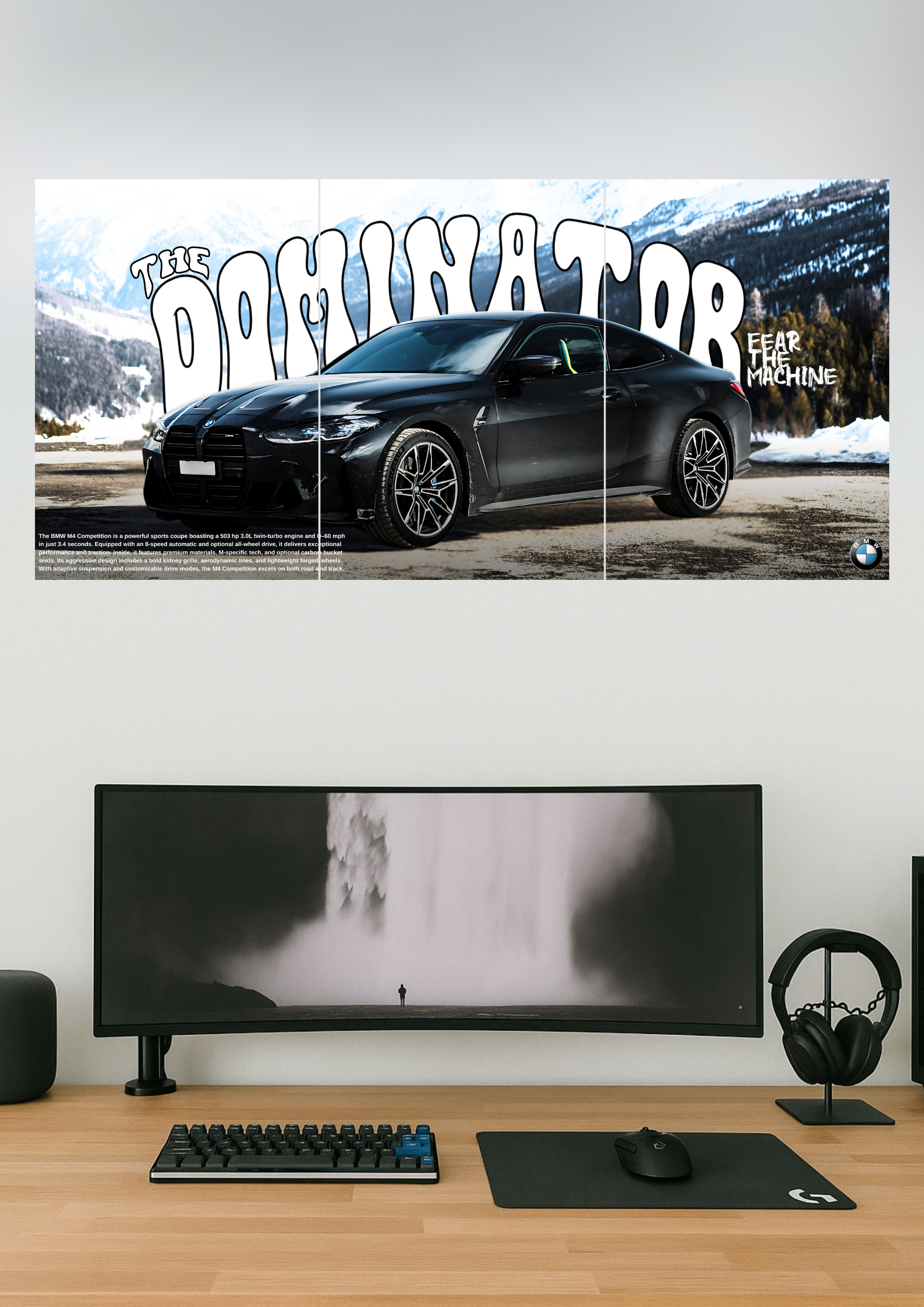 The Dominator x BMW M4 Competition | Set of 3 Split Design Poster