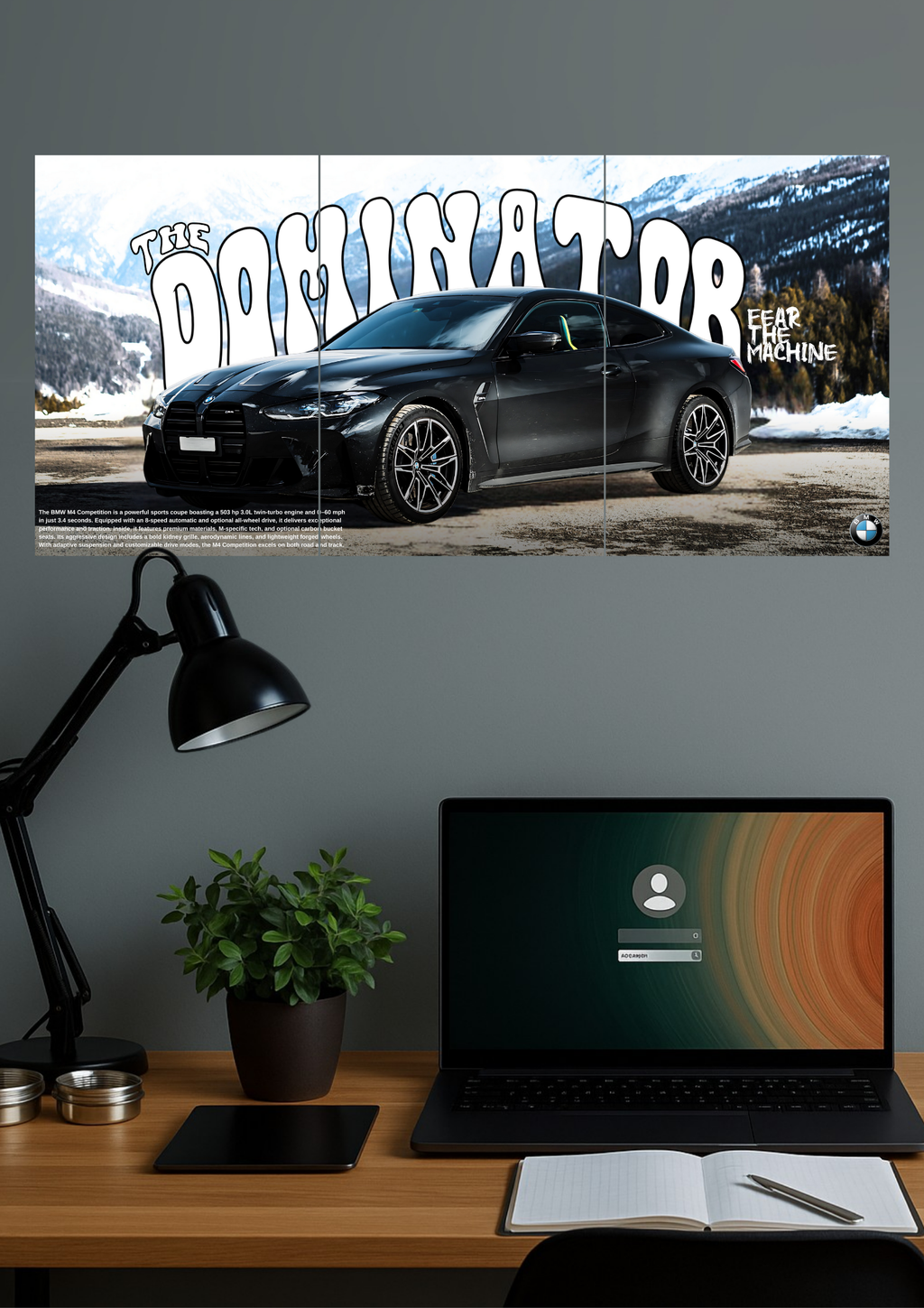 The Dominator x BMW M4 Competition | Set of 3 Split Design Poster