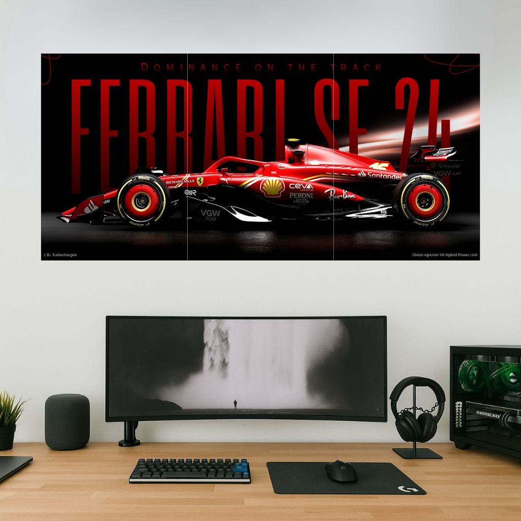 The Ferrari SF 24 | F1 | Set of 3 Split Design Poster