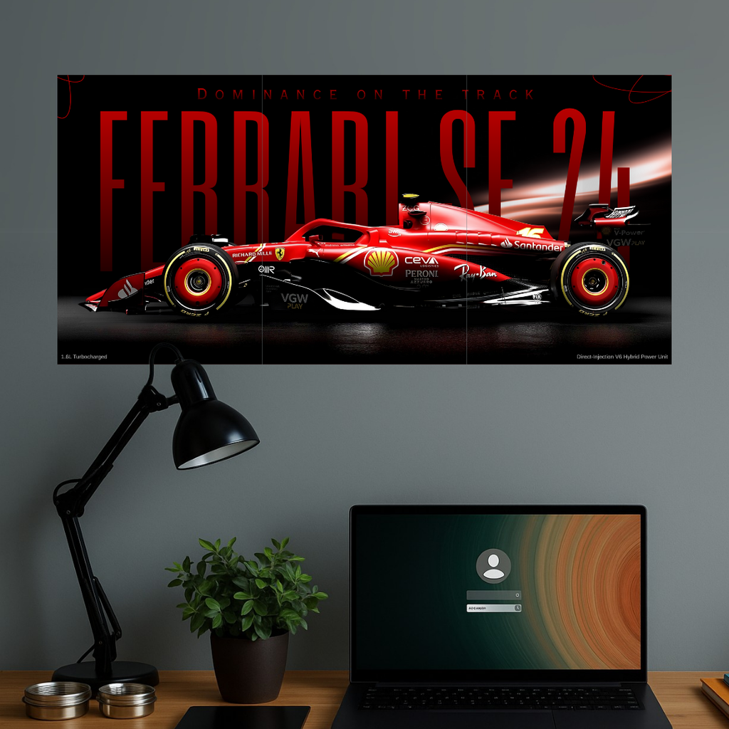 The Ferrari SF 24 | F1 | Set of 3 Split Design Poster