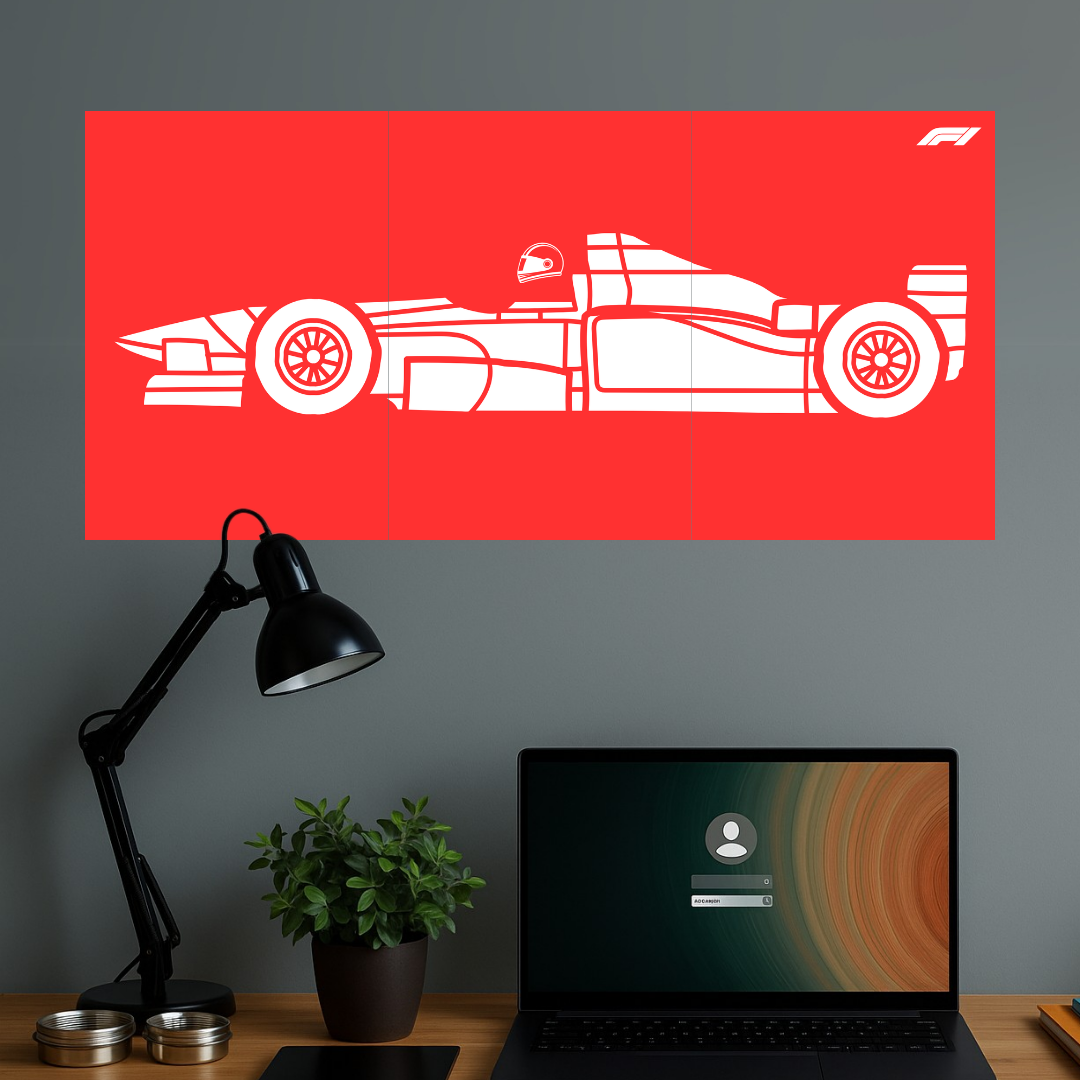 The Formula 1 Car Poster | Set of 3 Split Design Poster