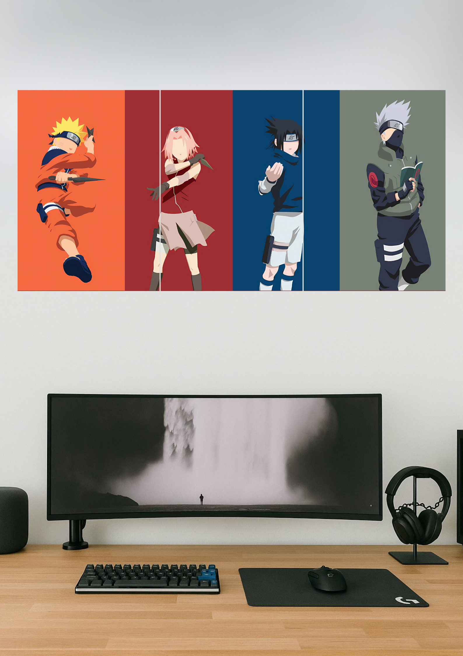 The Fours | Naruto Shippuden Fours | Anime Poster | Split Design Poster