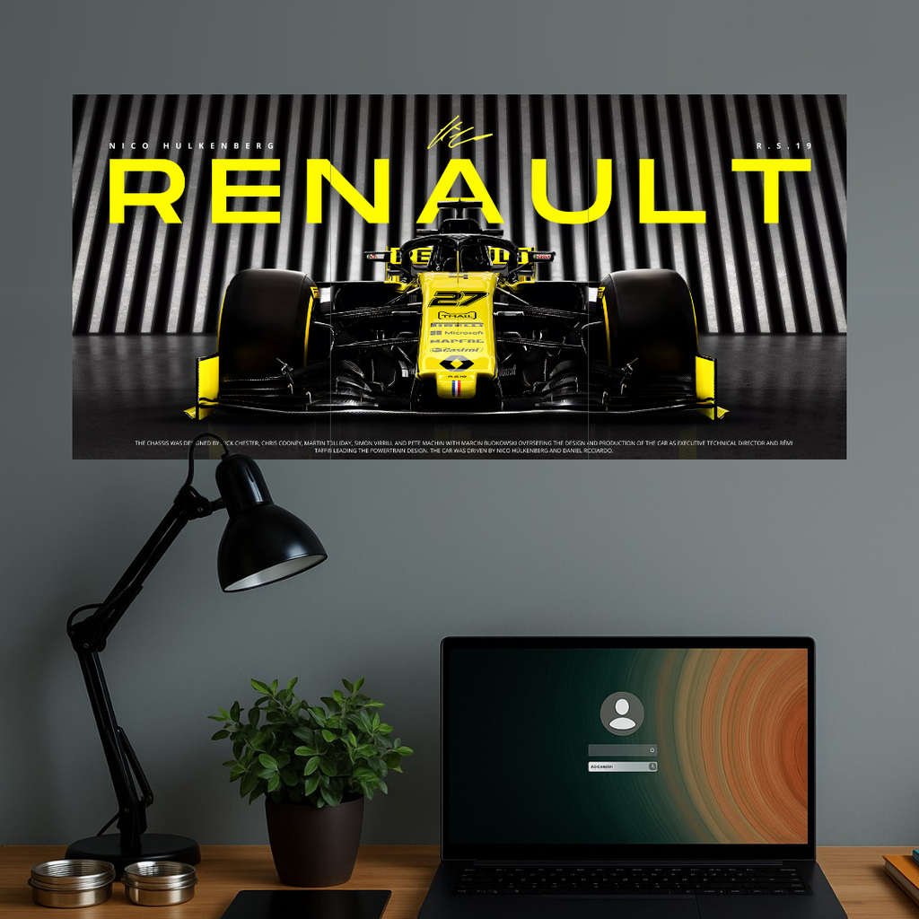 The Renault R.S.19 Poster | F1 | Set of 3 Split Design Poster