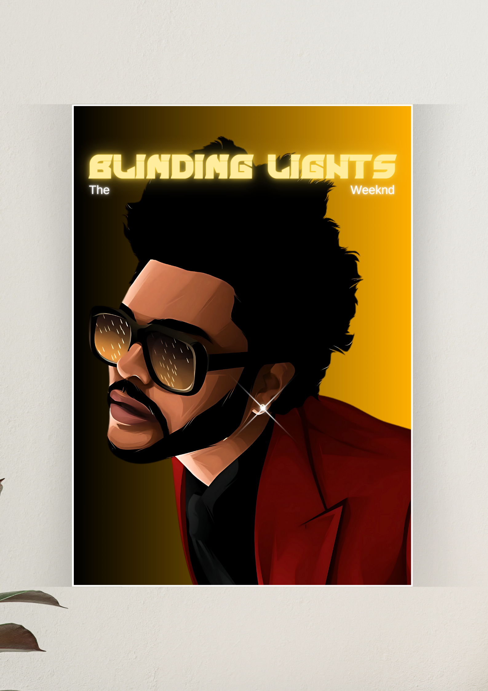 The Weekend | Blinding Lights Art Poster | Music Posters
