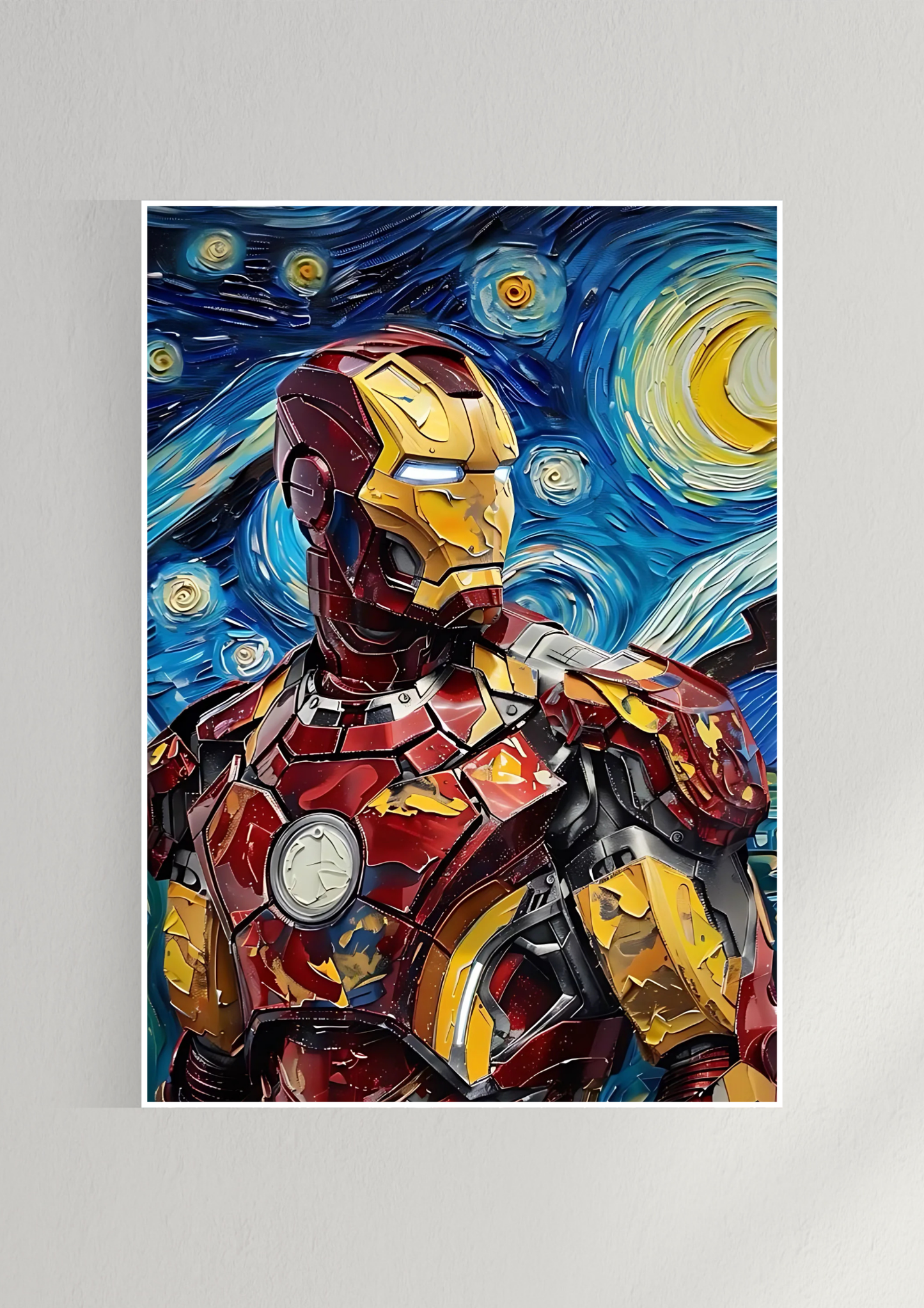 Iron Man Starry Night Artwork Poster | Marvel Posters GenZCustom