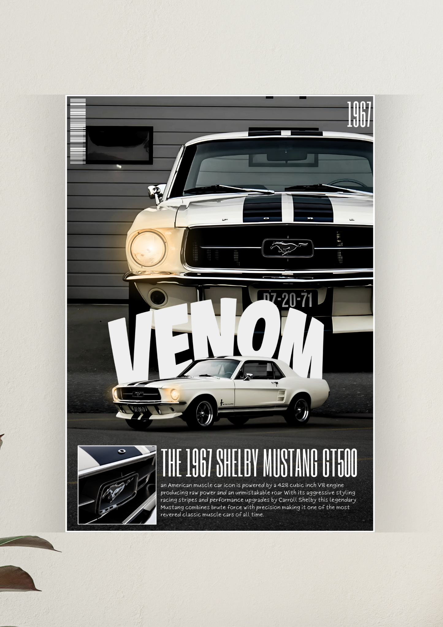 VENOM | THE 1967 Shelby Mustang Poster | Car Poster