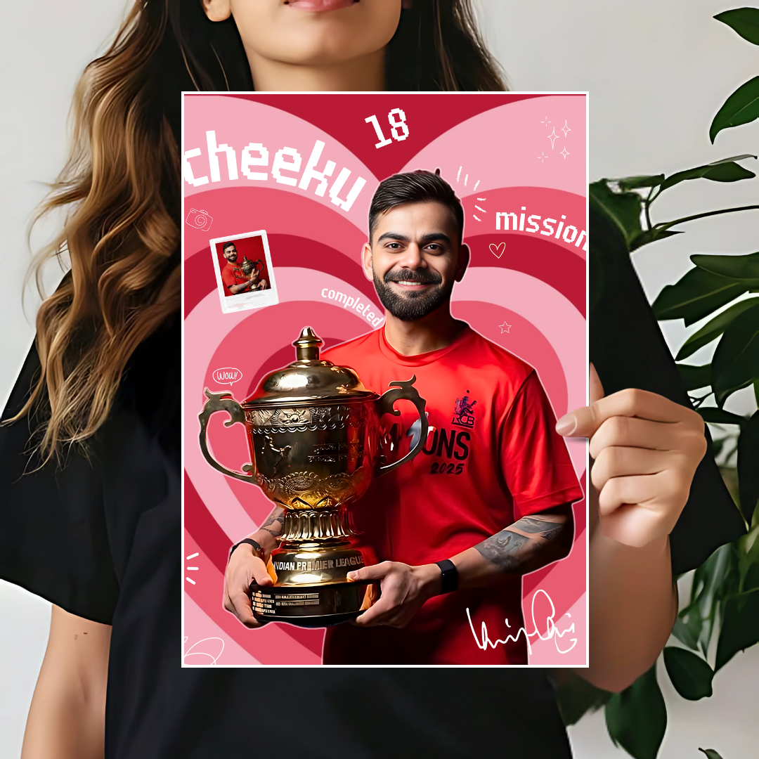 Virat Kohli Pinterest Poster | Cricket Wall Poster