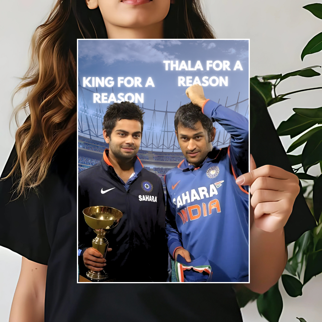 Virat & MS Poster | Cricket Wall Poster