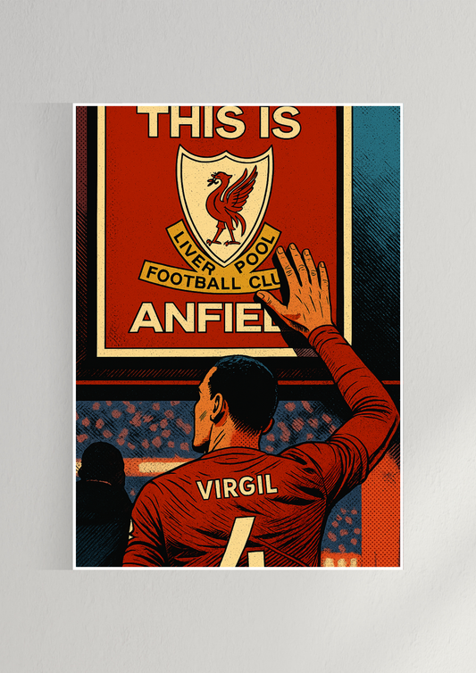 Virgil x This Is Anfield Vintage Poster | Football Posters