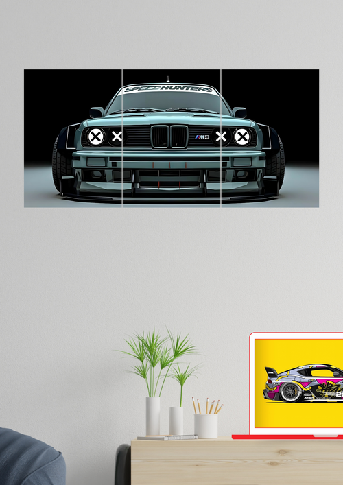 BMW 3 Series E30 Poster | Split Design Poster | Pack Of 3 GenZCustom
